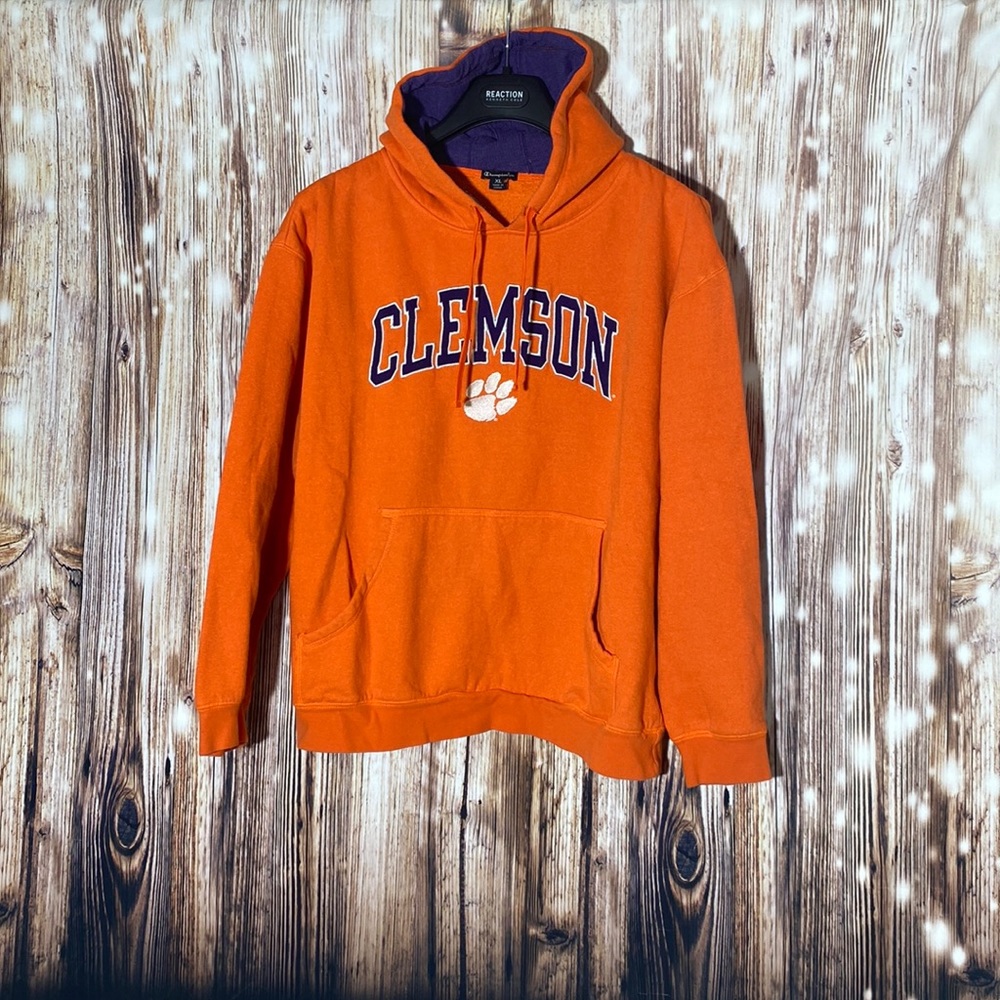 Men’s Champion CLEMSON TIGERS SC XL Orange/Purple Hoodie Heavyweight